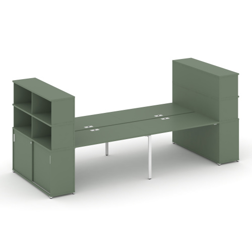 Бенч-система с опорными шкафами-купе Concept CN.DRS-286 Бенч-система с опорными шкафами-купе Concept CN.DRS-286