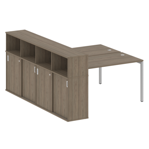 Бенч-система с шкафом-купе на П-обр. м/к Metal System Quattro 40БП.РС-СШК-4.3 фото 3 Бенч-система с шкафом-купе на П-обр. м/к Metal System Quattro 40БП.РС-СШК-4.3 фото 3