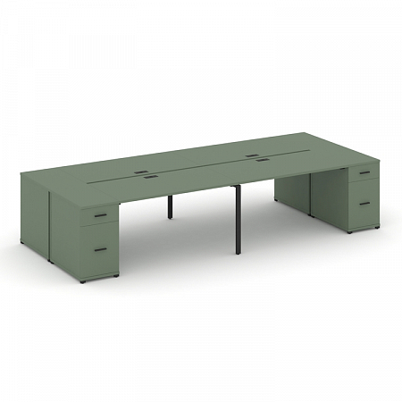 Бенч-система на 4 места с 2 опорными тумбами Concept CN.DRS-429