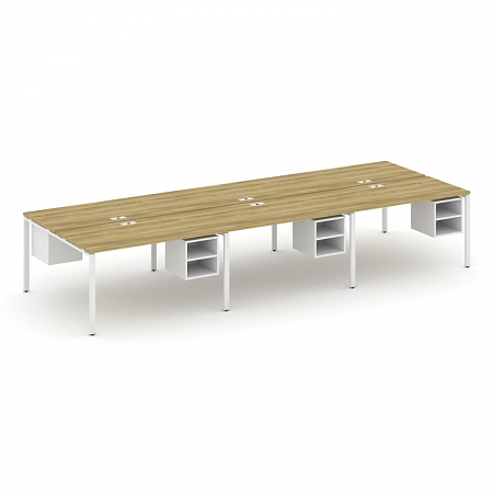 Бенч-система на 6 мест с подвесными тумбами Concept CN.DRS-147