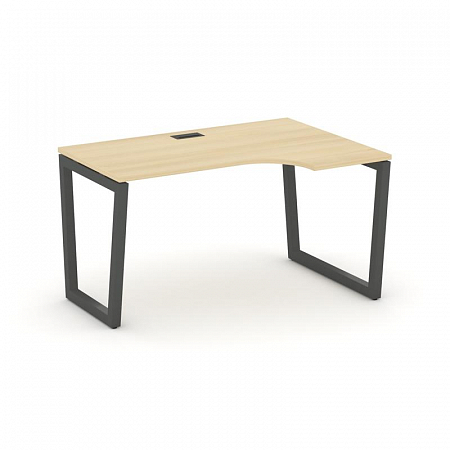 Style Project Стол рабочий эргоном. SN-5T2.SPA-002(R) Акация Лорка/Металл Антрацит/Заглушка Пластик