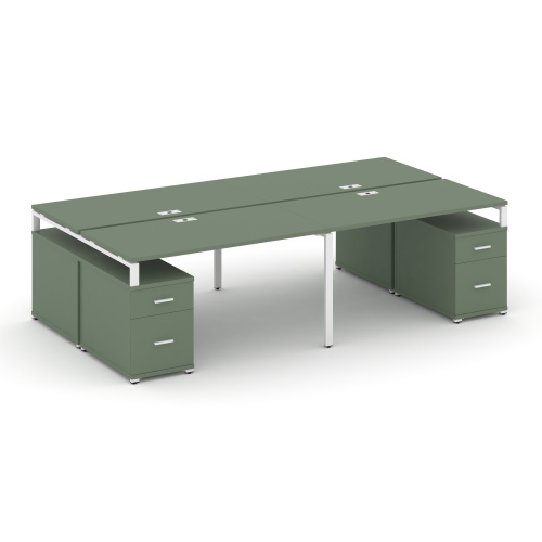 Бенч-система на 4 места с 2 опорными тумбами Concept CN.DRS-332 Бенч-система на 4 места с 2 опорными тумбами Concept CN.DRS-332