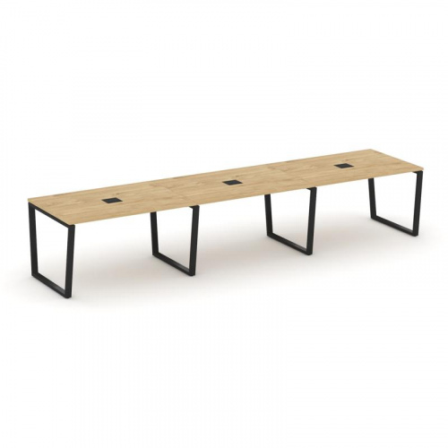 Style Project Стол переговорный SN-6T2.SPRG-022 Акация Лорка/Металл Антрацит/Заглушка Металл Антраци Style Project Стол переговорный SN-6T2.SPRG-022 Акация Лорка/Металл Антрацит/Заглушка Металл Антраци