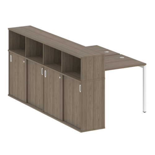 Бенч-система с шкафом-купе на П-обр. м/к Metal System Quattro 40БП.РС-СШК-4.1 фото 2 Бенч-система с шкафом-купе на П-обр. м/к Metal System Quattro 40БП.РС-СШК-4.1 фото 2