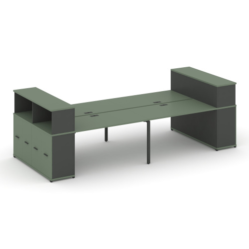 Бенч-система с опорными распашными шкафами Concept CN.DRS-272 фото 2 Бенч-система с опорными распашными шкафами Concept CN.DRS-272 фото 2