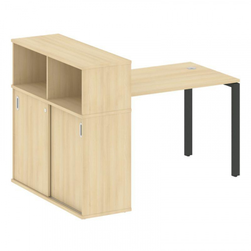 Стол письменный с шкафом-купе на П-обр. м/к Metal System БП.РС-СШК-3.2 фото 2 Стол письменный с шкафом-купе на П-обр. м/к Metal System БП.РС-СШК-3.2 фото 2