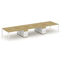 Бенч-система на 6 мест с 2 опорными тумбами Concept CN.DRS-456