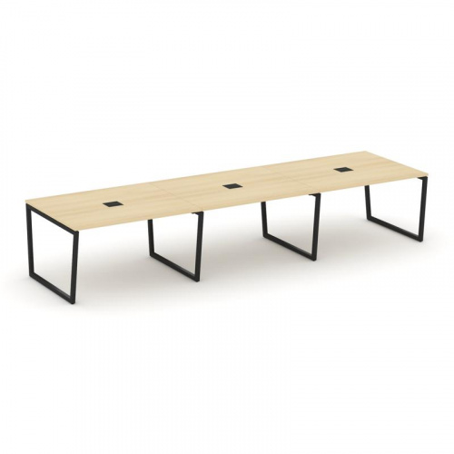 Style Project Стол переговорный SN-4T2.SPRG-053 Акация Лорка/Металл Антрацит/Заглушка Металл Антраци фото 19