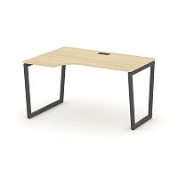 Style Project Стол рабочий эргоном. SN-4T2.SPA-011(L) Акация Лорка/Металл Антрацит/Заглушка Пластик