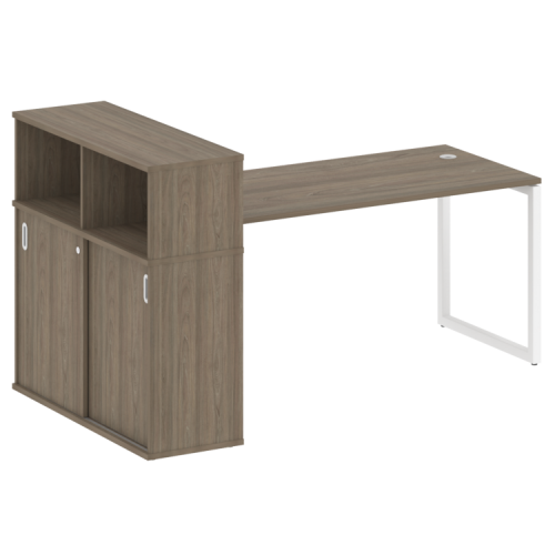 Стол офисный с шкафом-купе на О-обр. м/к Metal System Quattro 40БО.РС-СШК-3.4 фото 2 Стол офисный с шкафом-купе на О-обр. м/к Metal System Quattro 40БО.РС-СШК-3.4 фото 2