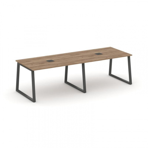 Style Project Стол переговорный SN-6T1.SPRG-012 Акация Лорка/Металл Антрацит/Заглушка Металл Антраци фото 23