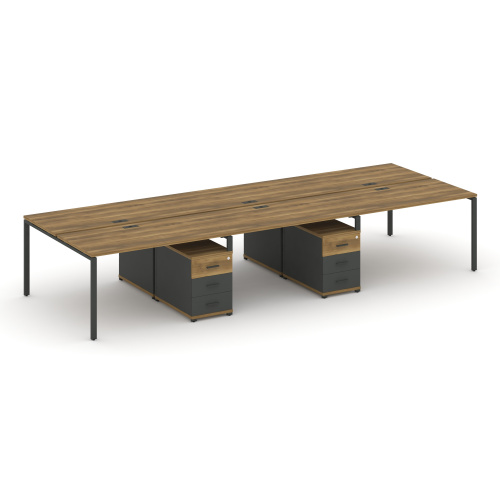 Бенч-система на 6 мест с 2 опорными тумбами Concept CN.DRS-343