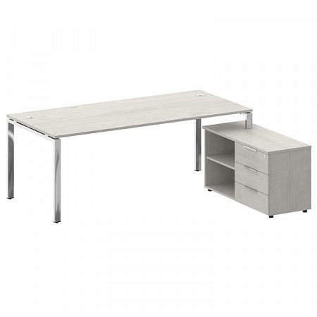 Стол руководителя с тумбой Metal System Direct БГ.СРТ-6.9 (R)