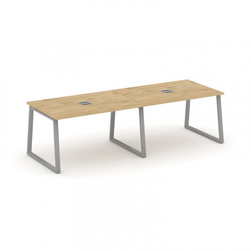 Style Project Стол переговорный SN-6T1.SPRG-012 Акация Лорка/Металл Антрацит/Заглушка Металл Антраци фото 2