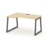 Style Project Стол рабочий эргоном. SN-4T1.SPA-011(L) Акация Лорка/Металл Антрацит/Заглушка Пластик