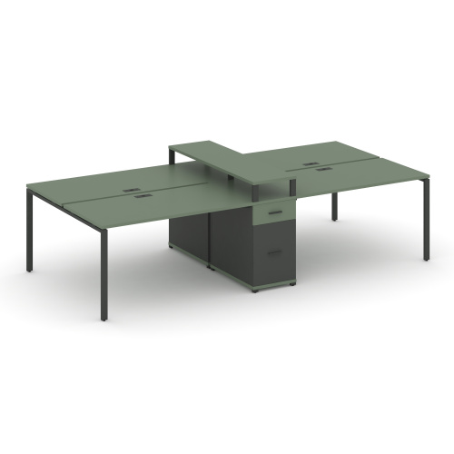 Бенч-система на 4 места с 1 опорной тумбой Concept CN.DRS-438 фото 2 Бенч-система на 4 места с 1 опорной тумбой Concept CN.DRS-438 фото 2