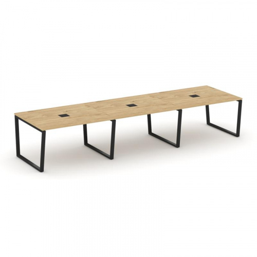 Style Project Стол переговорный SN-6T2.SPRG-054 Акация Лорка/Металл Антрацит/Заглушка Металл Антраци Style Project Стол переговорный SN-6T2.SPRG-054 Акация Лорка/Металл Антрацит/Заглушка Металл Антраци