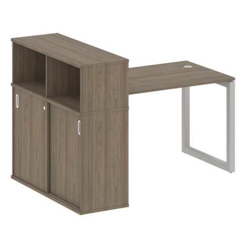 Стол офисный с шкафом-купе на О-обр. м/к Metal System Quattro 50БО.РС-СШК-3.2 фото 2 Стол офисный с шкафом-купе на О-обр. м/к Metal System Quattro 50БО.РС-СШК-3.2 фото 2