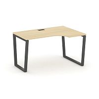 Style Project Стол рабочий эргоном. SN-6T2.SPA-001(R) Акация Лорка/Металл Антрацит/Заглушка Пластик