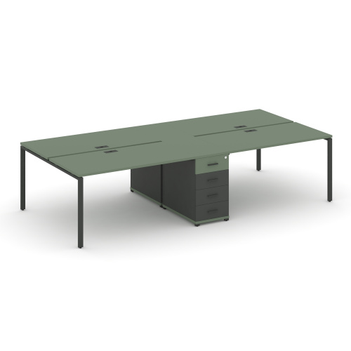 Бенч-система на 4 места с 1 опорной тумбой Concept CN.DRS-417 фото 2