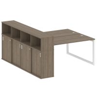 Бенч-система с шкафом-купе на О-обр. м/к Metal System Quattro 50БО.РС-СШК-4.4